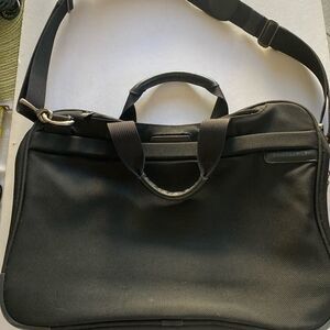 BRIGGS & RILEY Travelware Black Nylon Briefcase with Removable Shoulder Strap